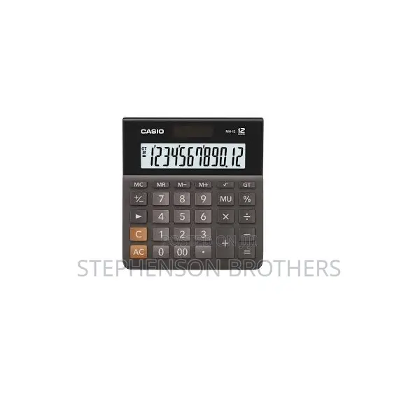 Casio Mini Desktype Calculator Mh-12bk
