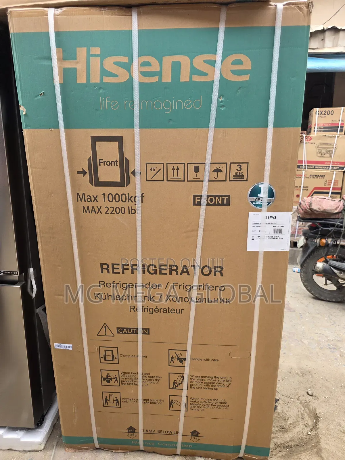 Hisense Rs-87ws Wifi Mode Side by Side Refrigerator