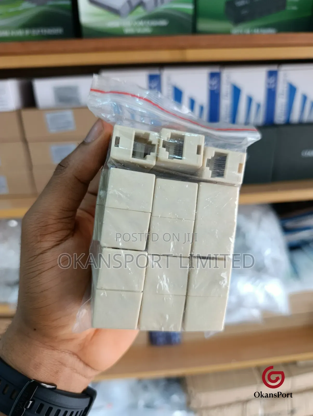 White Lan Coupler – Rj45 Female-to-Female Ethernet Connector (Cat6)