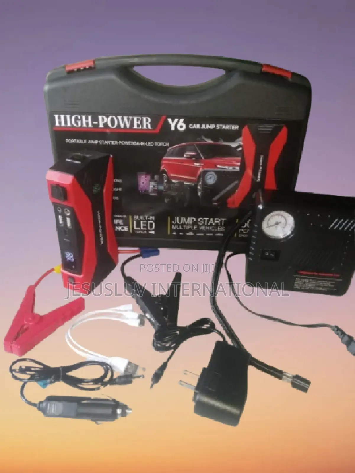 High Power Y6 Car Jump Starter With Tire Pump Inflator 12v