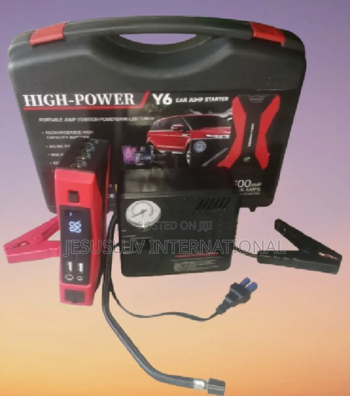 High Power Y6 Car Jump Starter With Tire Pump Inflator 12v