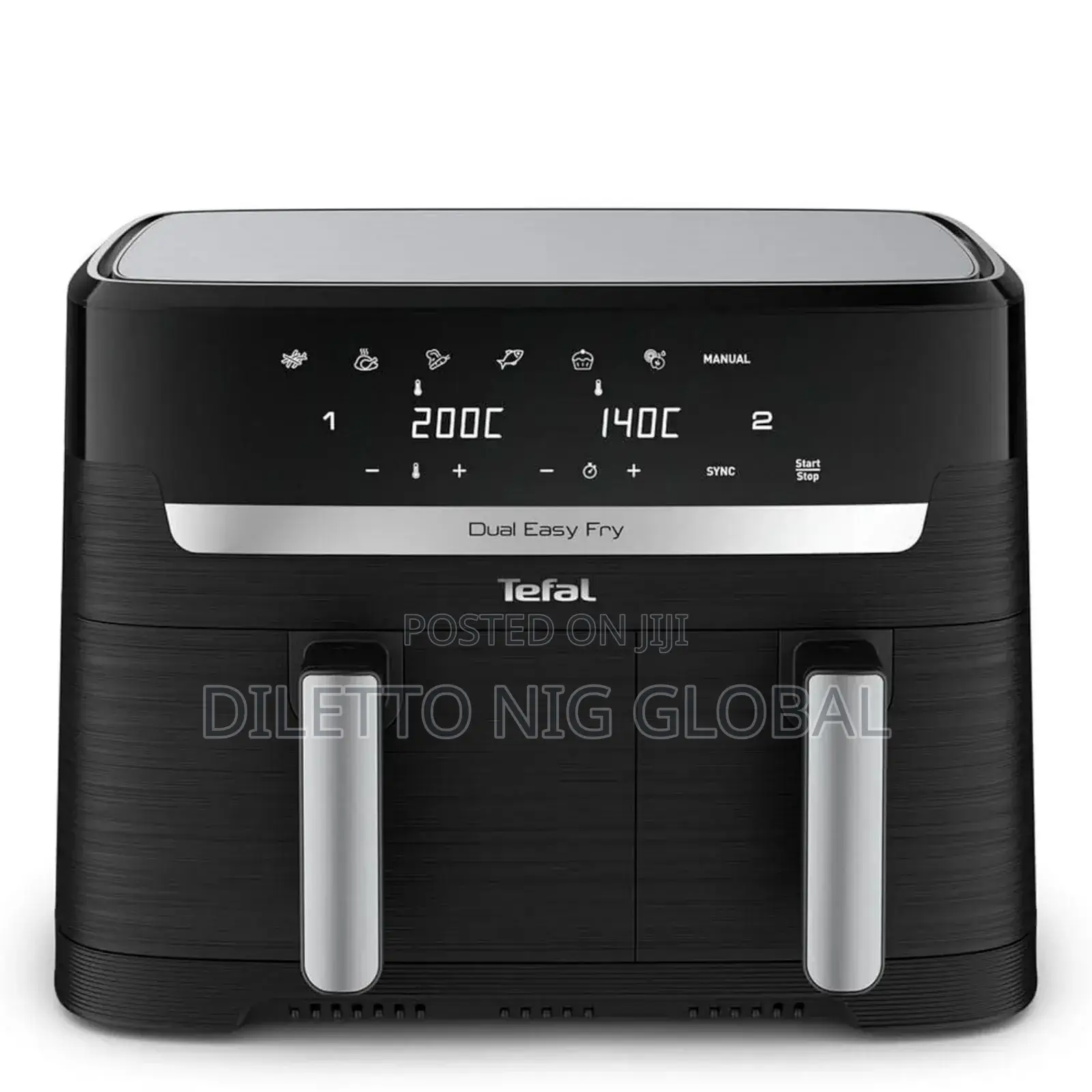Tefal Easy Fry Dual Zone Digital Air Fryer, 2 Drawers, 8.3l, 8in1