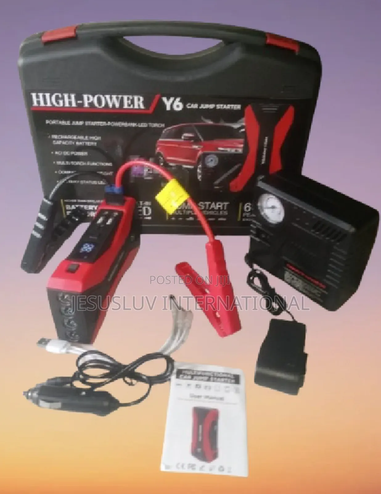 Y6 Car Jump Starter Battery Booster Tire Pump