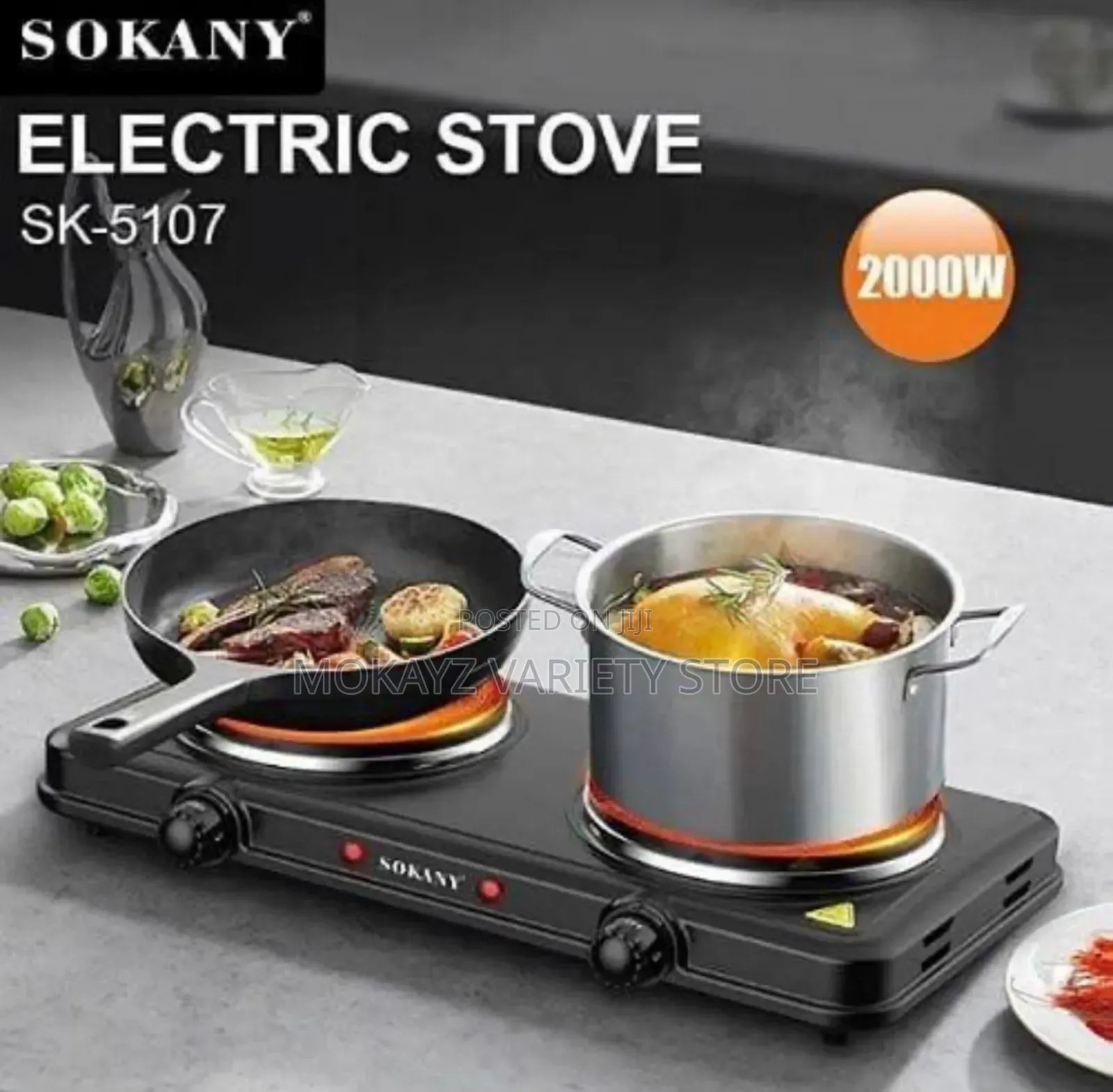 Sokany Temperature Adjustment Double Face Electric Stove/Hot Plate