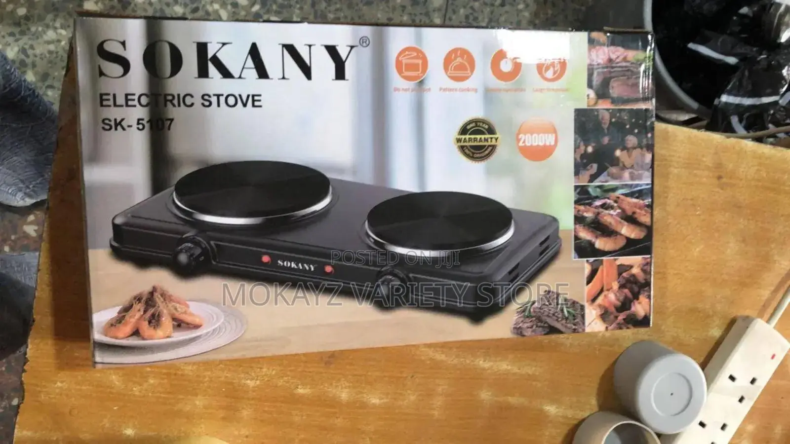 Sokany Temperature Adjustment Double Face Electric Stove/Hot Plate