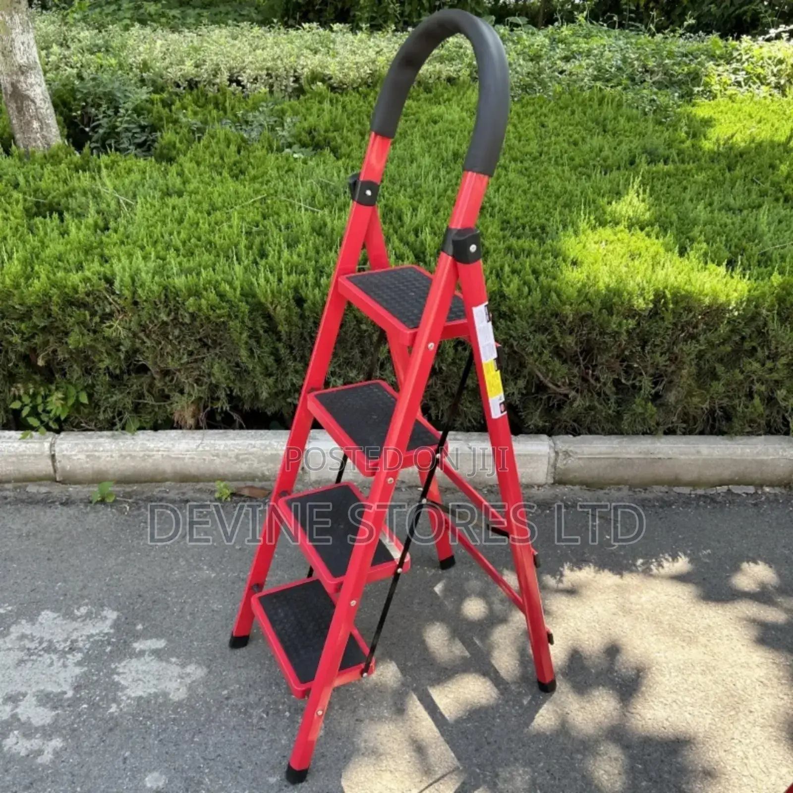 4 Steps Aluminun Heavy Duty Red Ladder