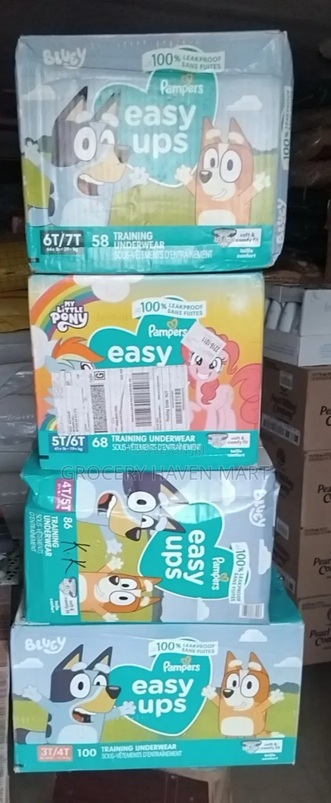 Pampers Easy Ups Training Underwears Size 2t-3t, 3t-4t, 4t-5t, 5t-6t