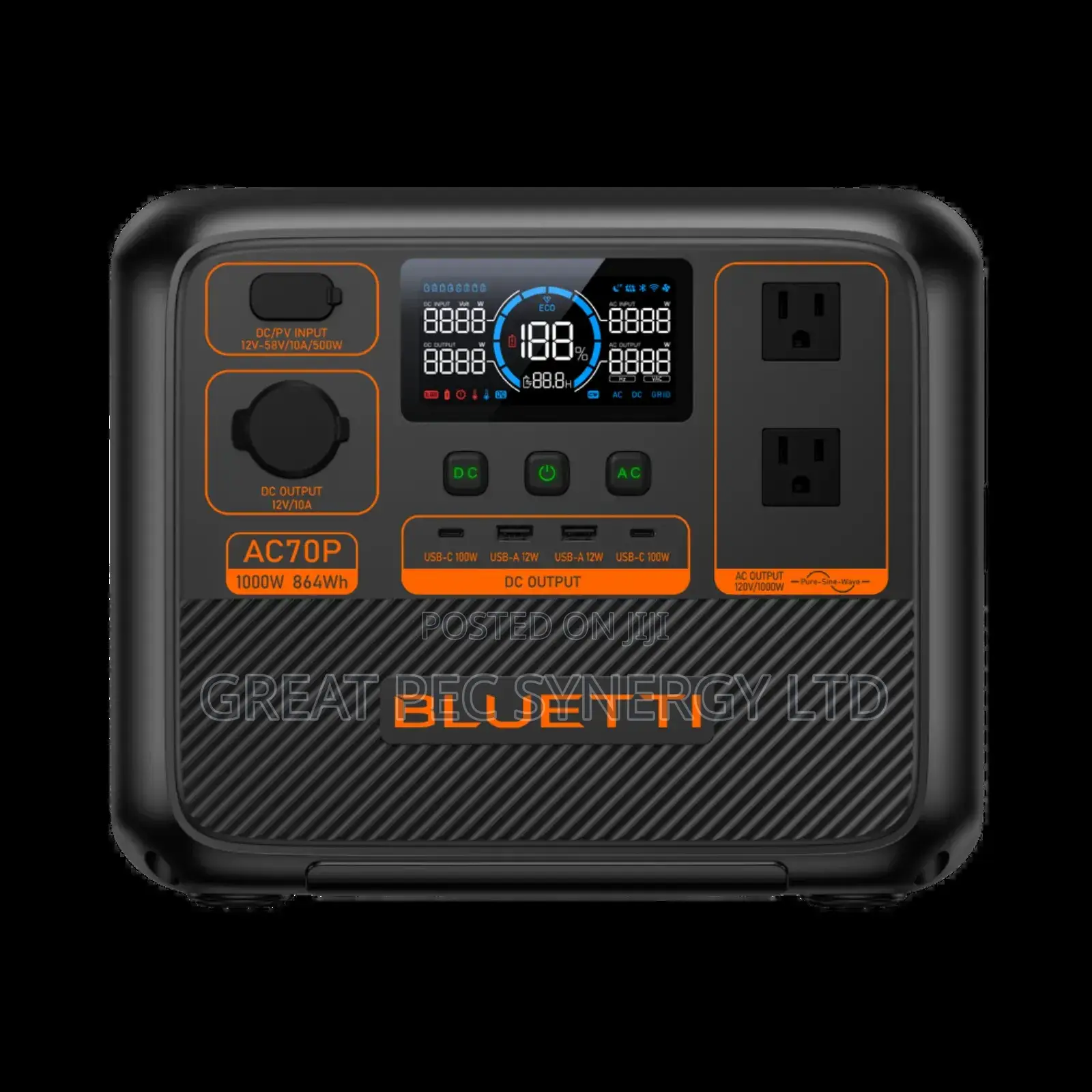 Bluetti Ac70p Portable Power Station (1000w/864wh)
