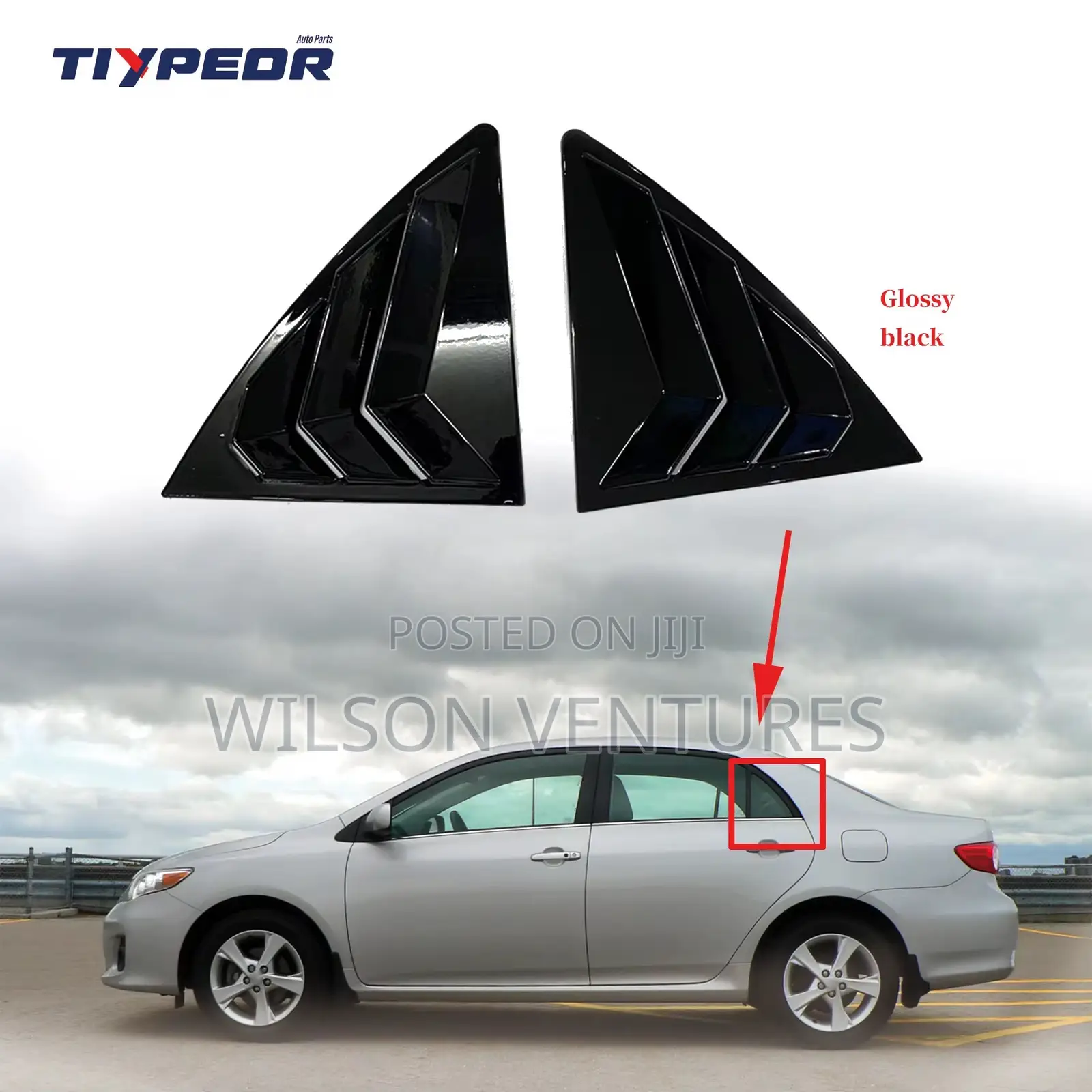 2003-2005 Toyota Corolla Rear Side Window Louver