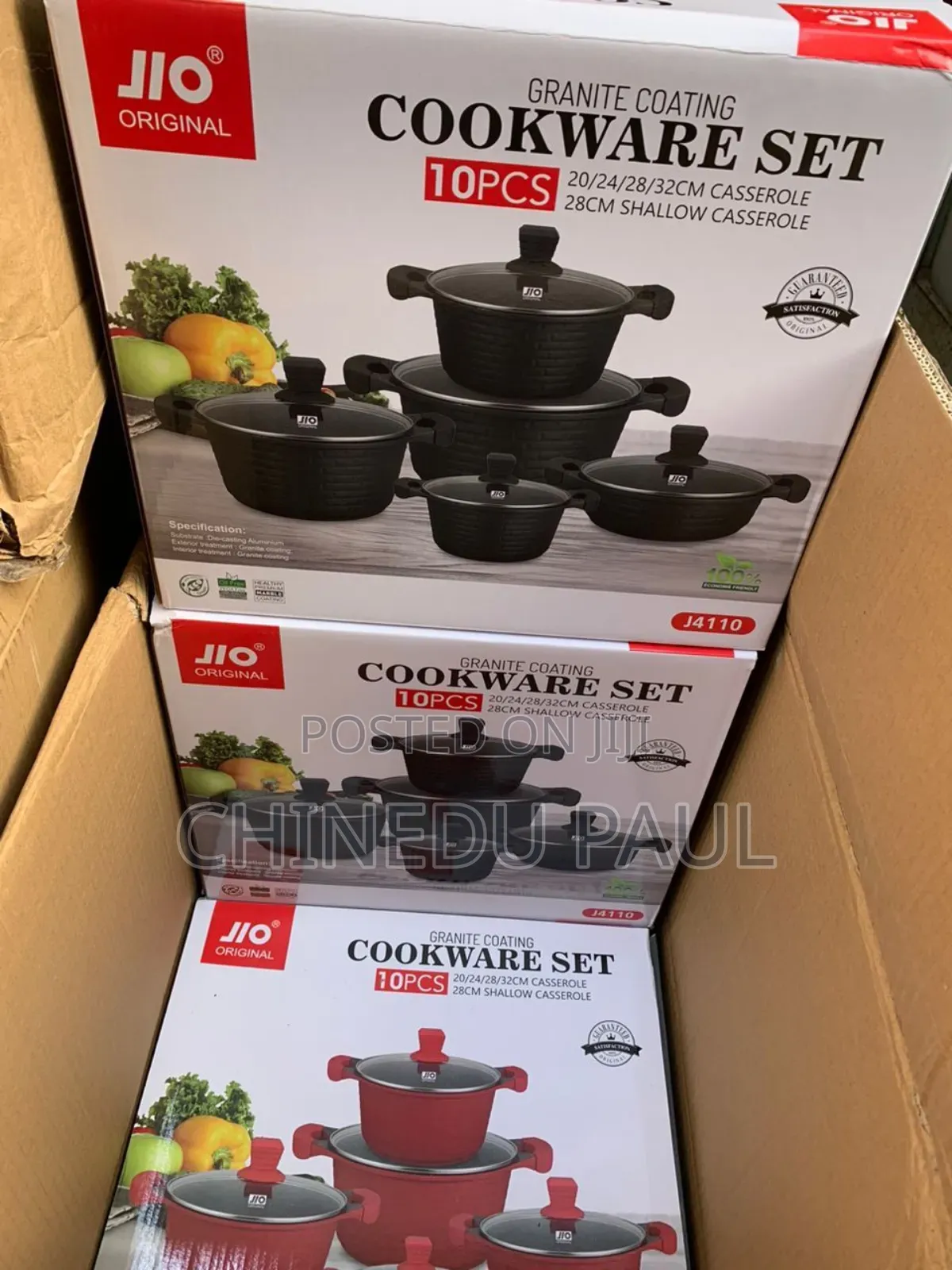 Jio Original Cast Granite 10-PCS Cookware Set/Pot (J4110 Yz-107)