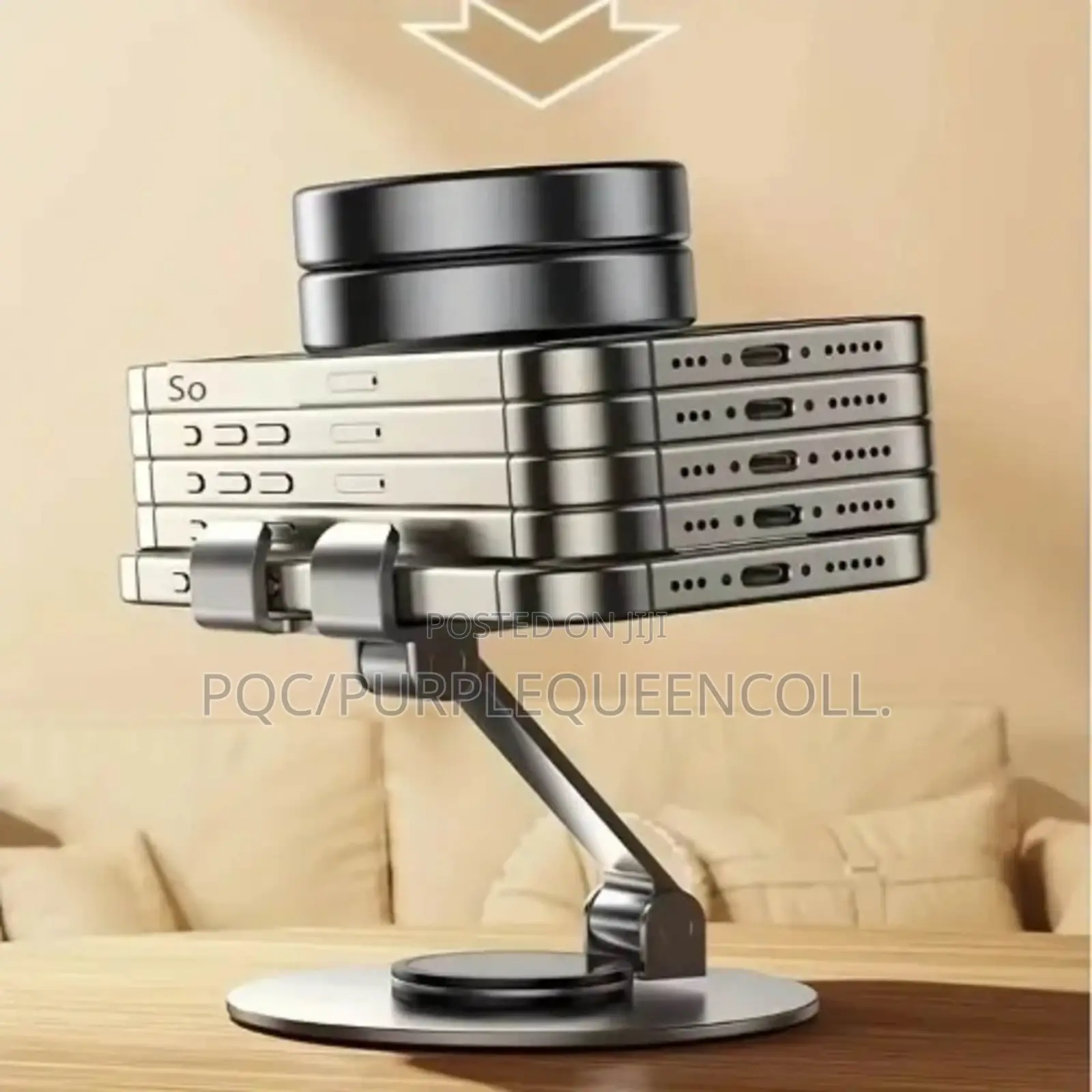Metal Phone Stand With 360 Degree Rotation