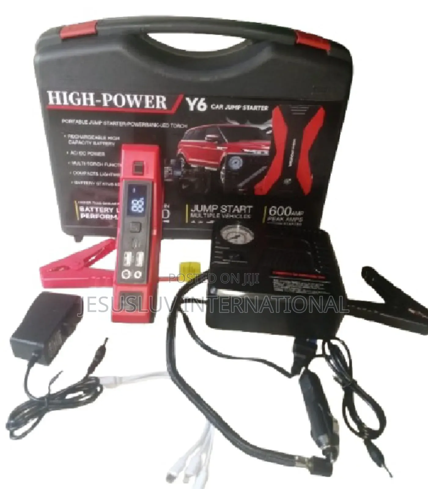 Car Jump Starter Y6 With Tyre Inflator Power Bank