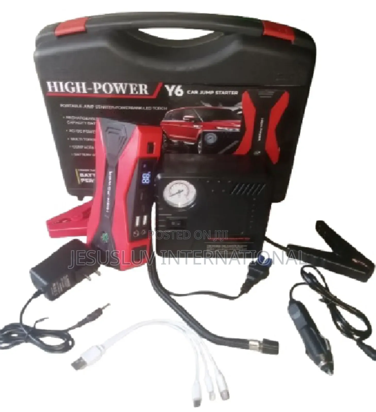 Car Jump Starter Y6 With Tyre Inflator Power Bank