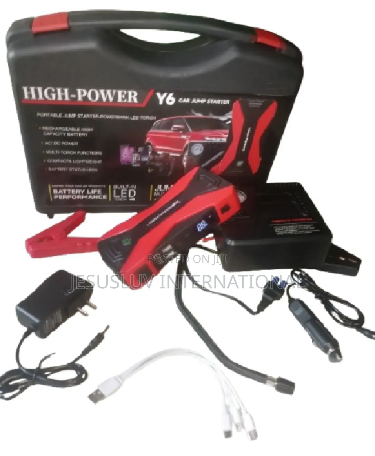 Car Jump Starter Y6 With Tyre Inflator Power Bank