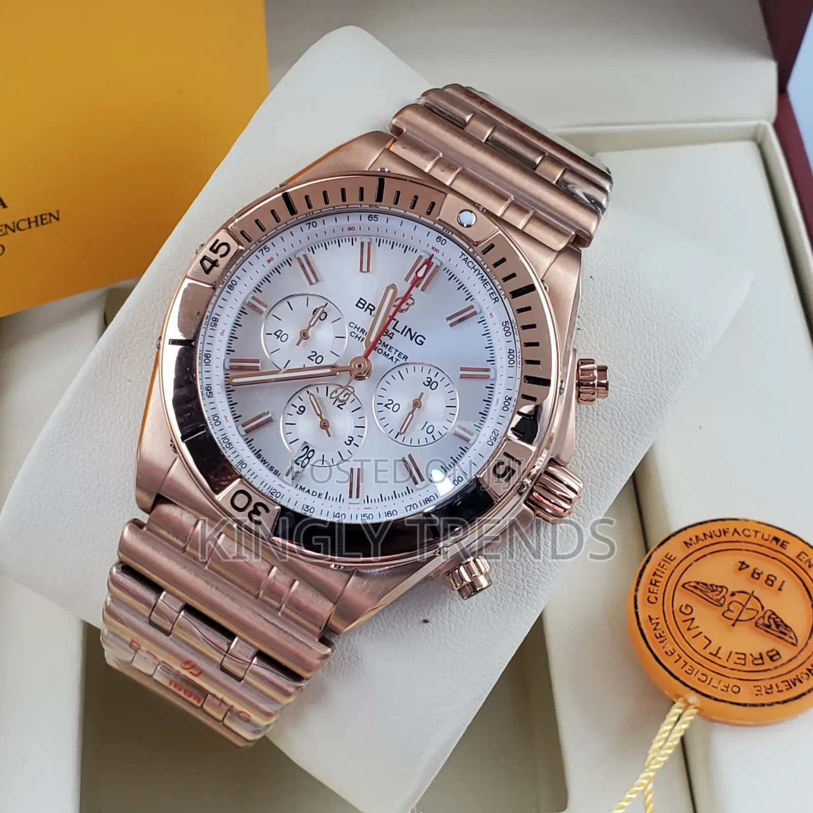 Breitling Chronometer Gold-Plated Wristwatch