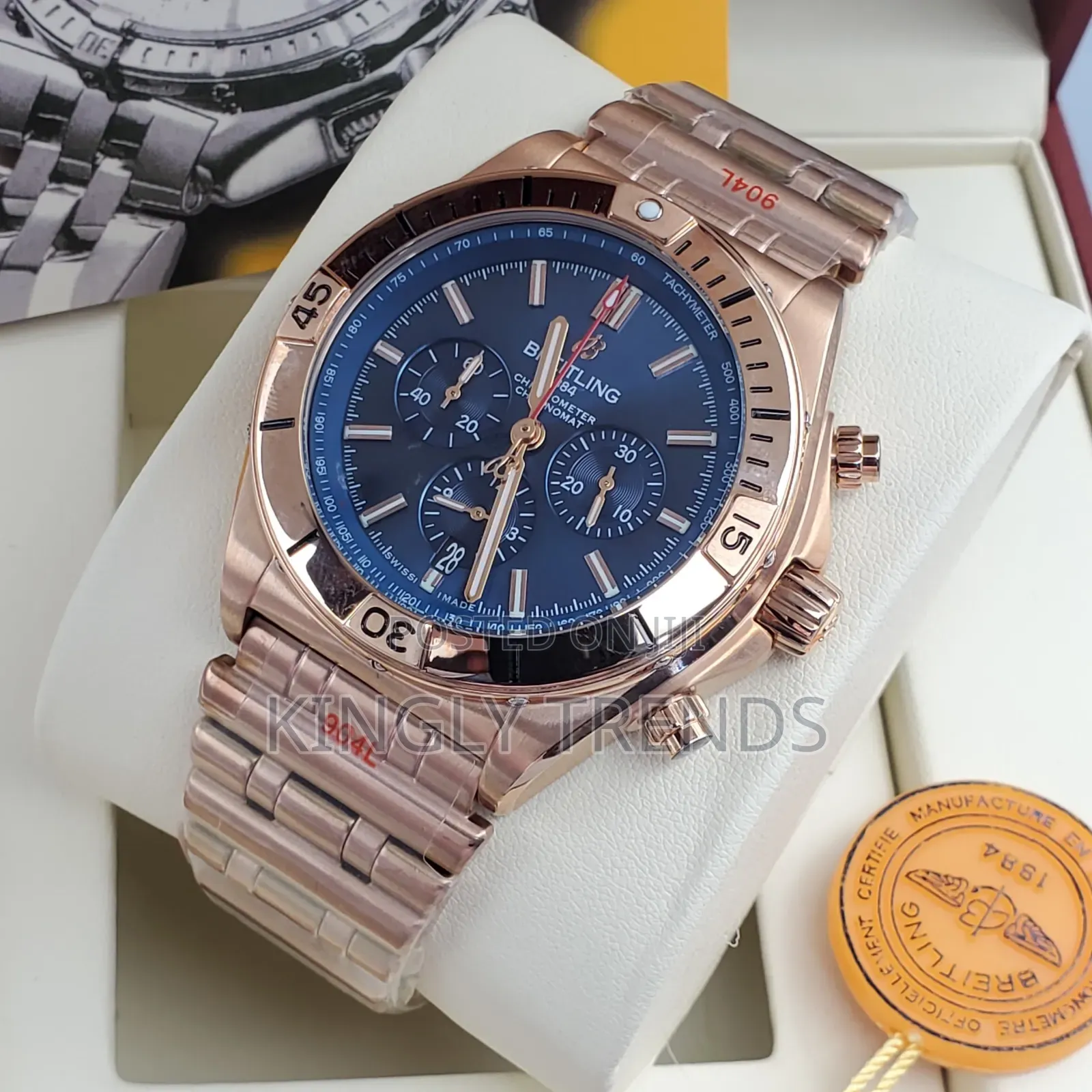 Breitling Chronometer Gold-Plated Wristwatch