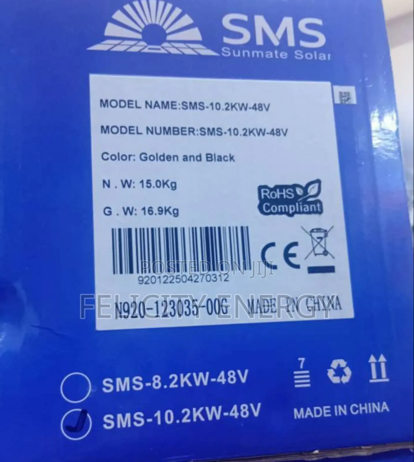 10.2kva 48v SMS Hybrid Inverter (Brand New)