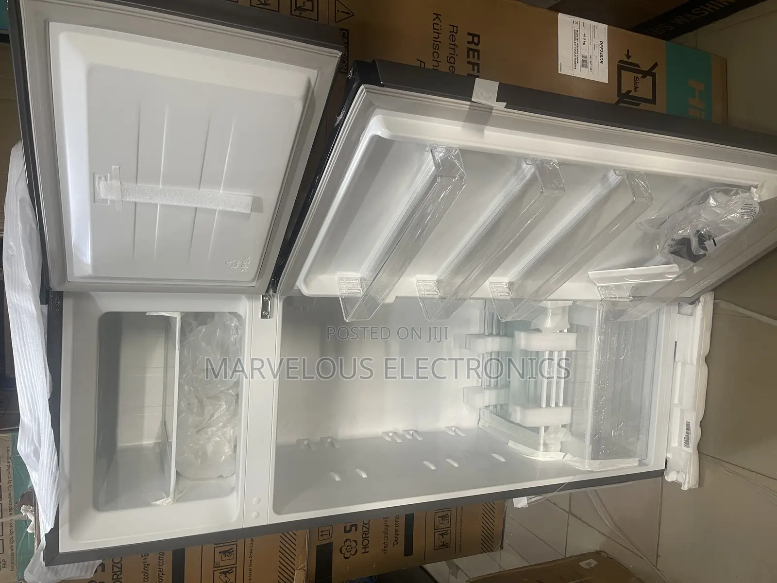 Brand New Hisense Doble Door 340l Refrigerator Full Copper Er Engine