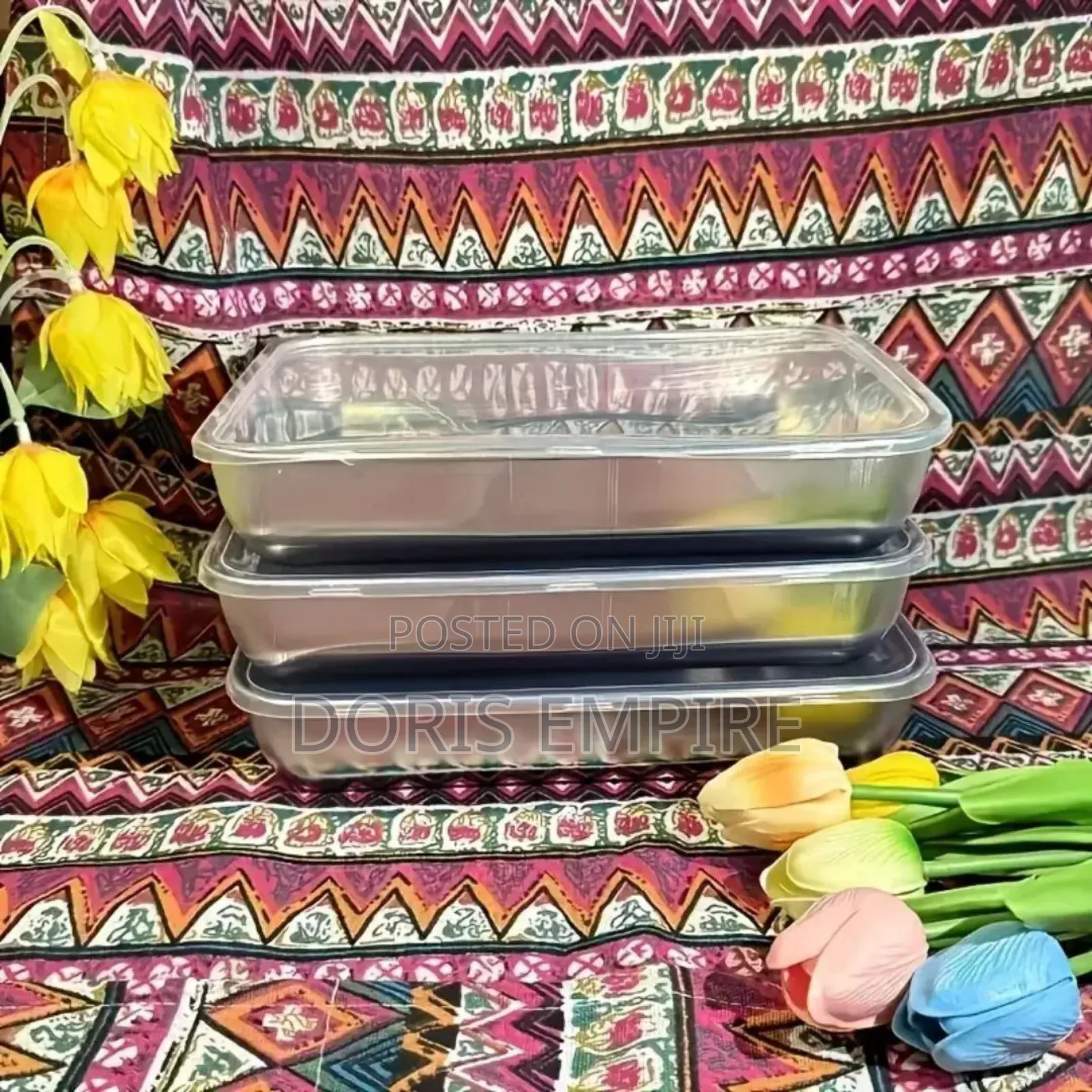 3pcs Stainless Steel Storage With Lid