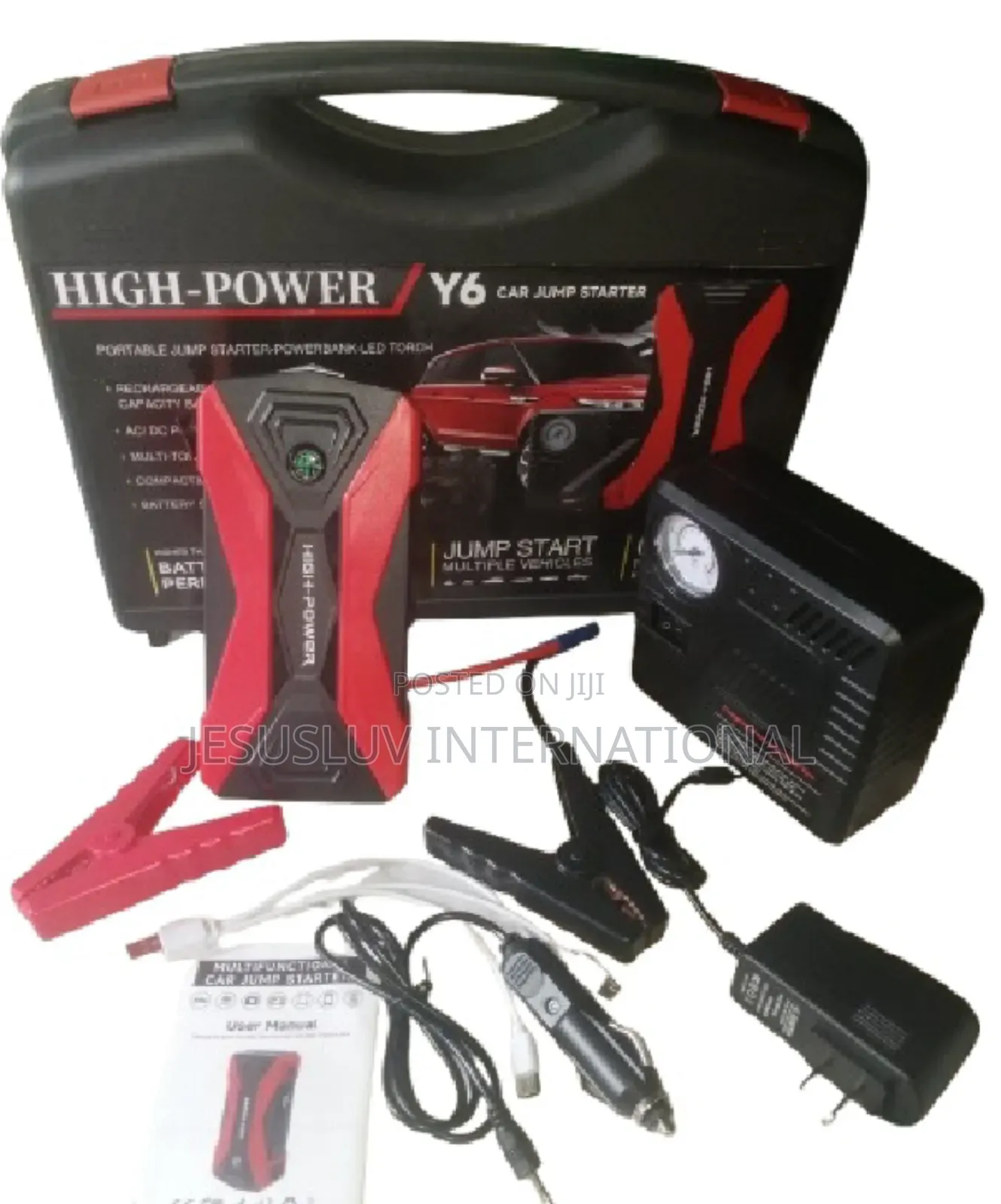 High Power Digital Display Y6 Jump Starter With Tyre Pump Inflator 12v