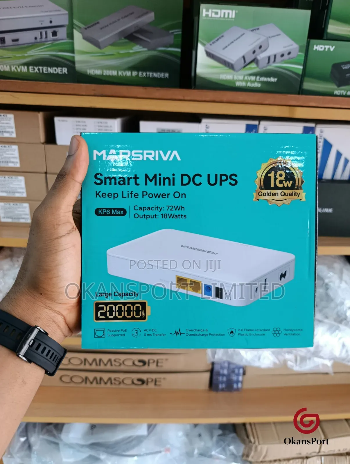 Smart Dc Mini Ups – Backup Power For Routers, Onts Cctv (Power Bank)