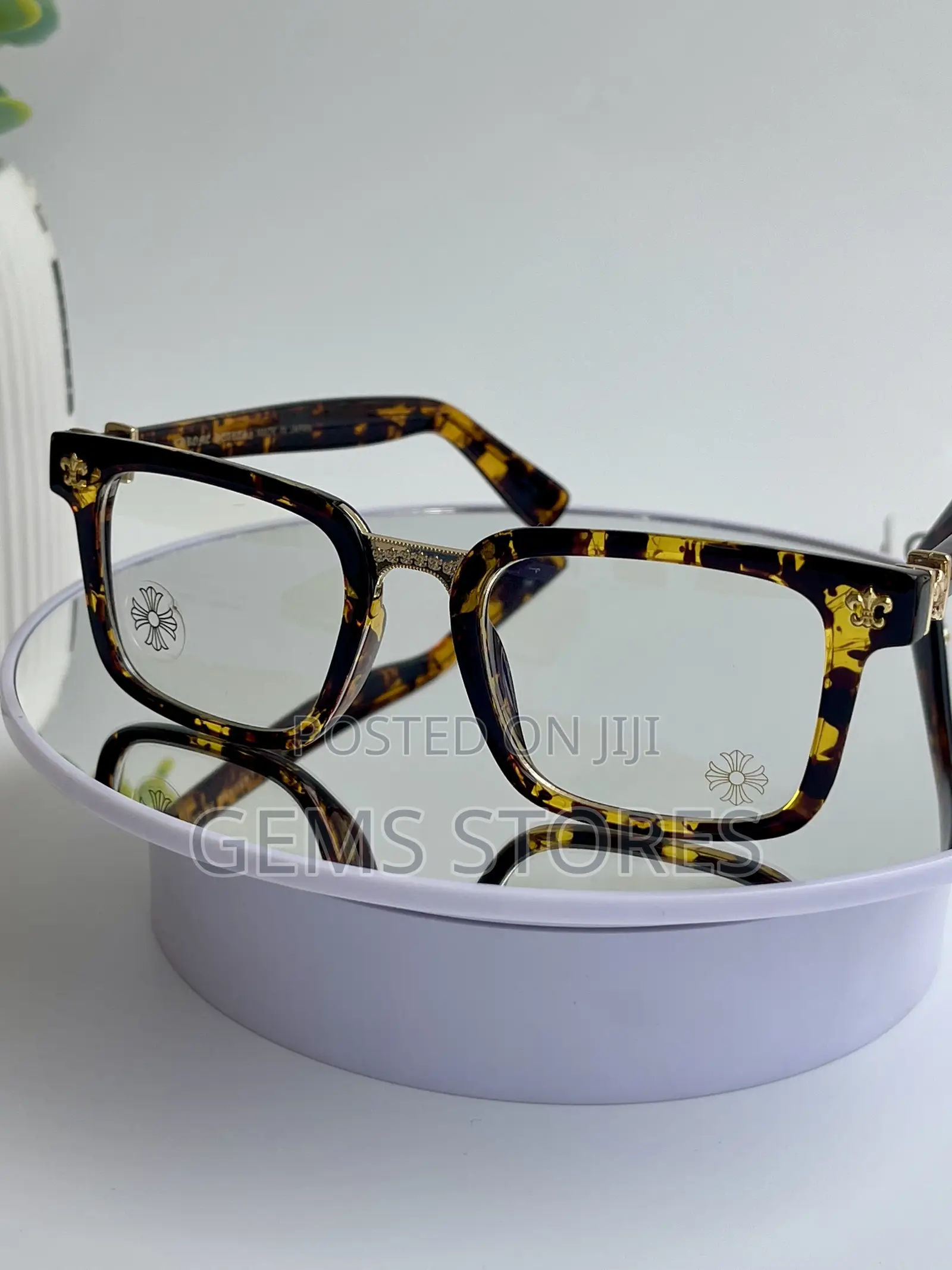 Chrome Heart Blue-Light Blocking Glass With Tortoiseshell Frame
