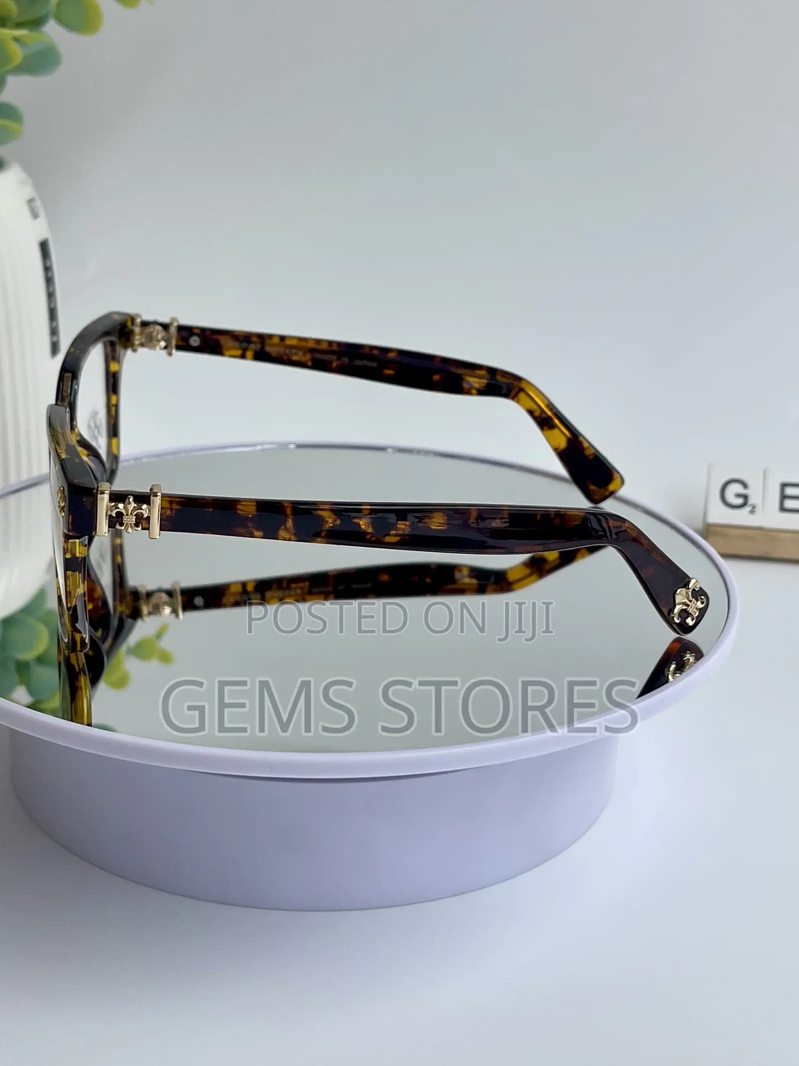 Chrome Heart Blue-Light Blocking Glass With Tortoiseshell Frame