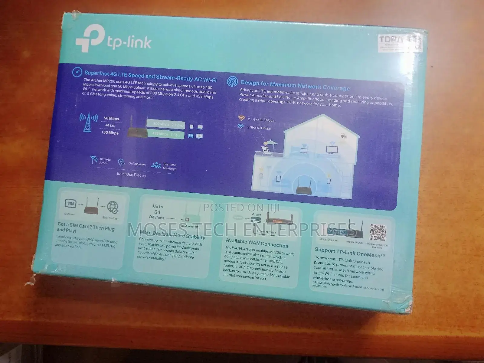Tplink Ac750 Dual Band Wi-Fi 4g Lte Router
