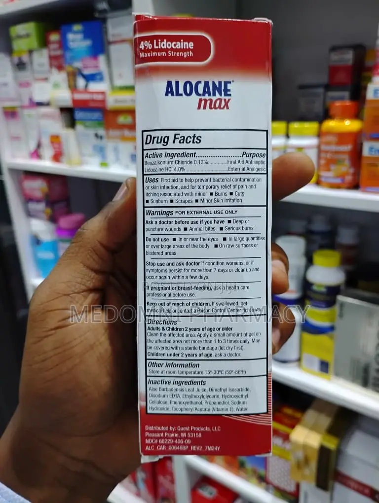 Alocane Max Lidocaine Gel – Instant Pain Burn Relief, 110ml