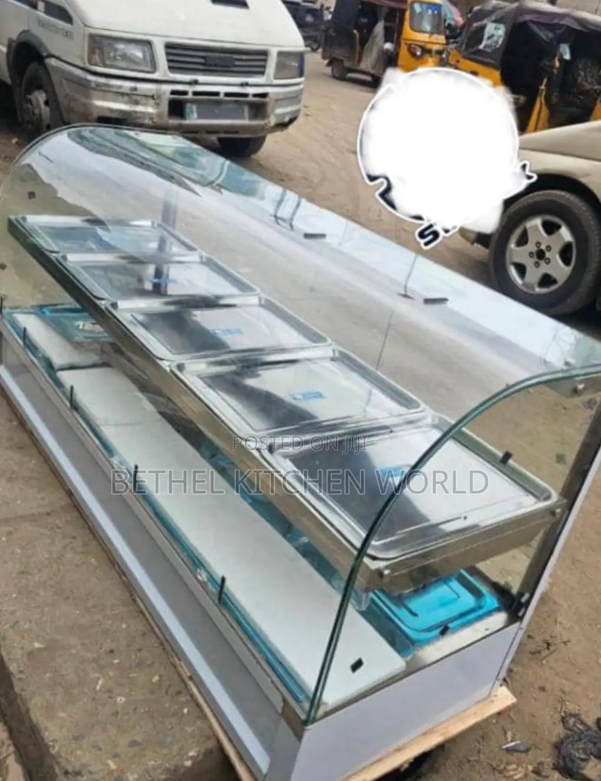 5 Plate Curved Glass Food Warmer