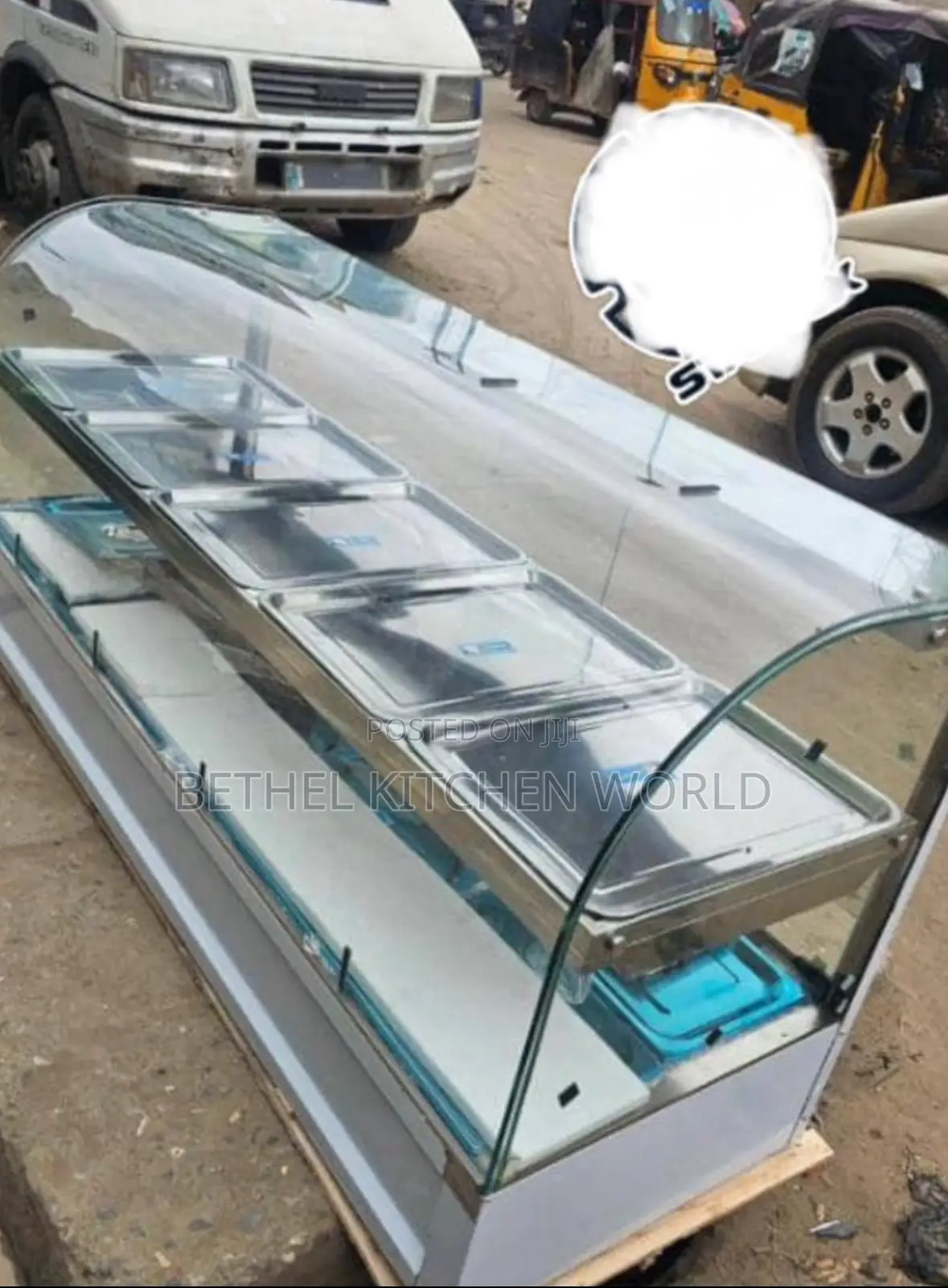 Standard 5 Trays Curved Glass Food Warmer