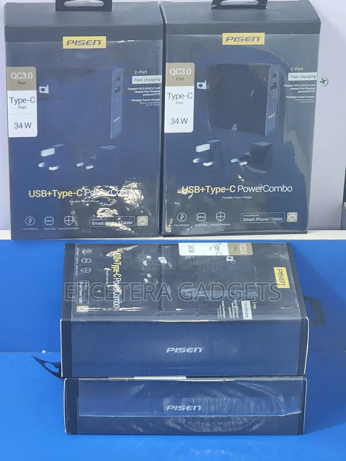 Pisen 34w Type-C Fast Charger With Usb Port