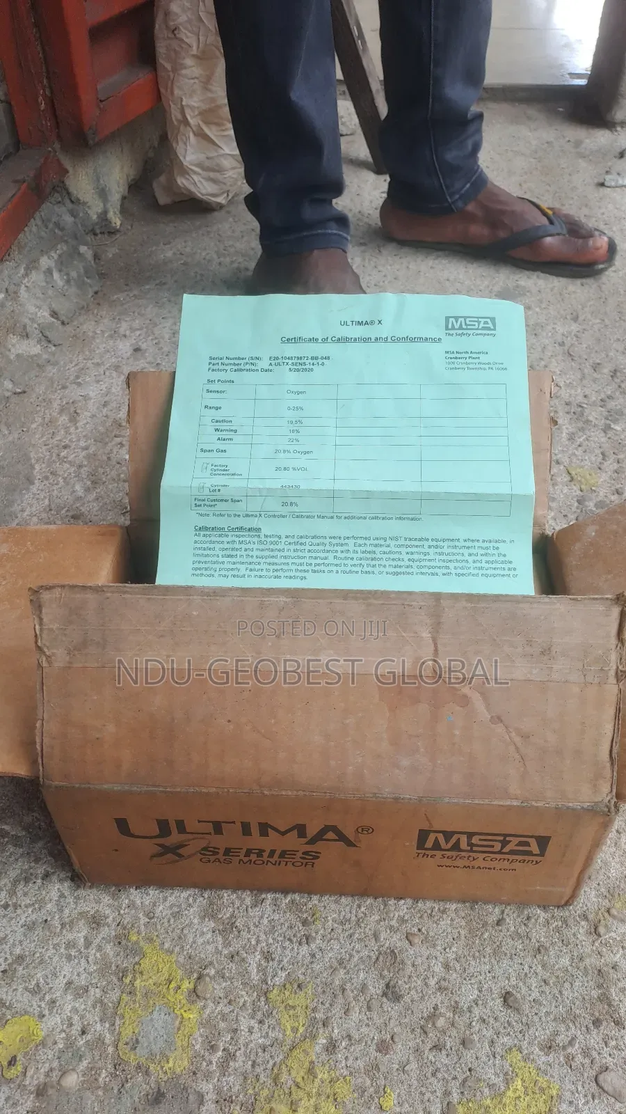 Msa Sensor:Gas,100ppm Co, A-ultx-sens-11-1-0, Carbon Monoxide Gas