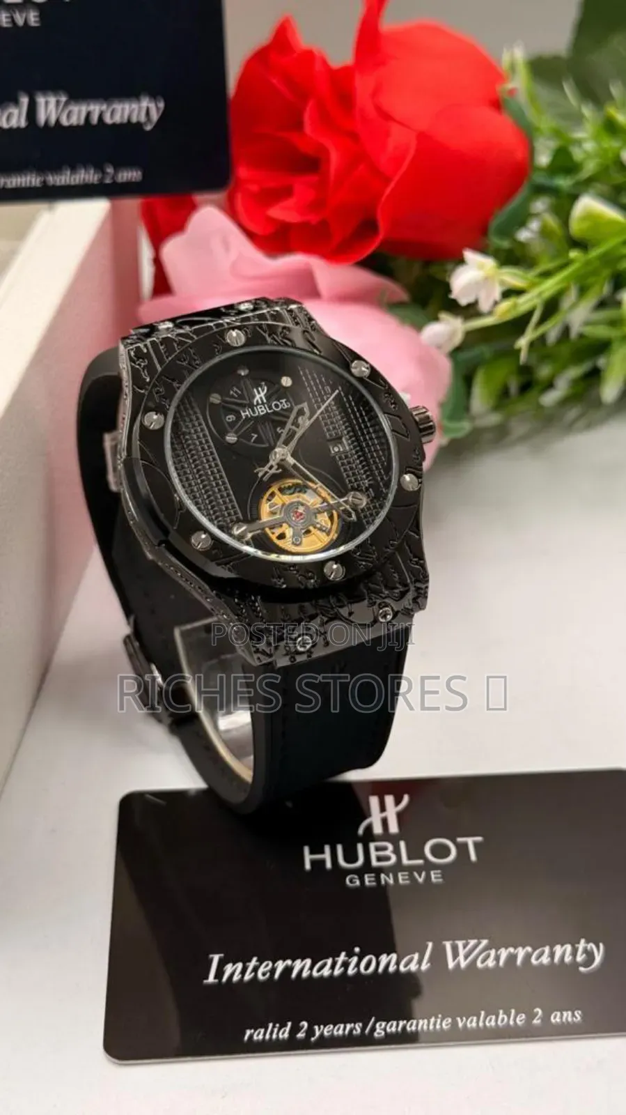 Hublot Suede Leather Wristwatch