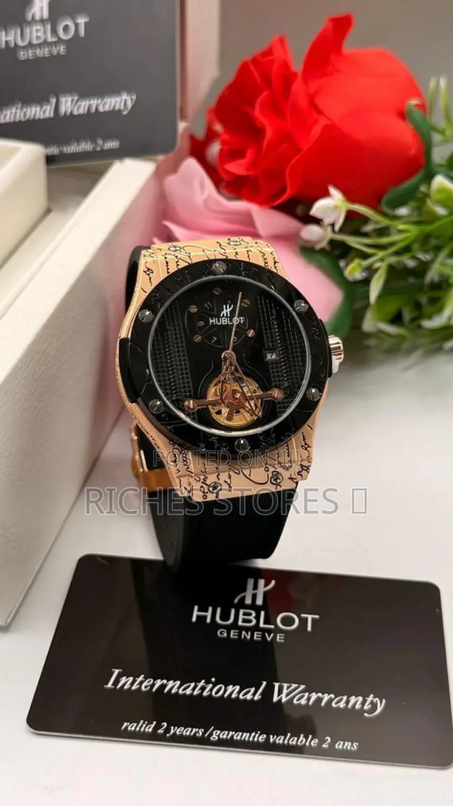 Hublot Suede Leather Wristwatch