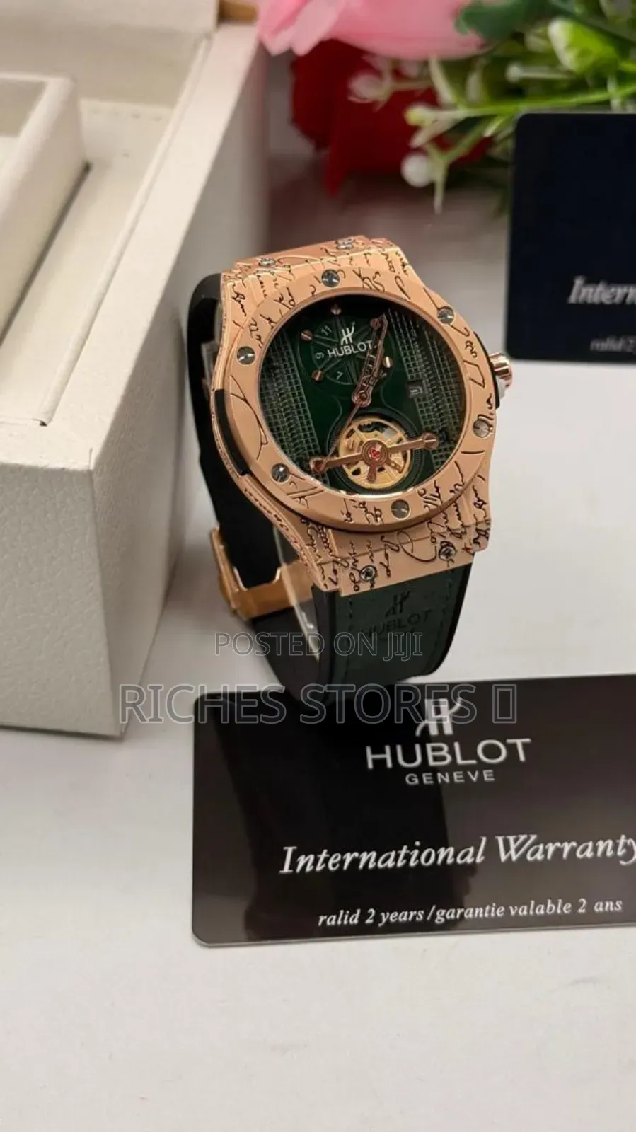 Hublot Suede Leather Wristwatch
