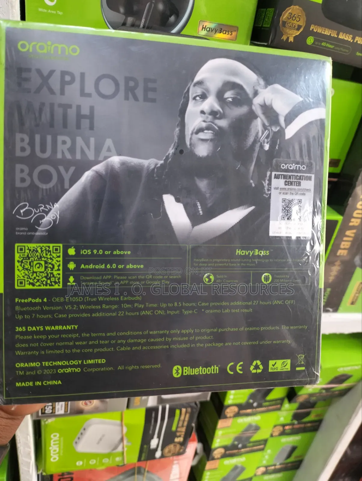Oraimo Bluetooth Ear Pods,Free Pods 4