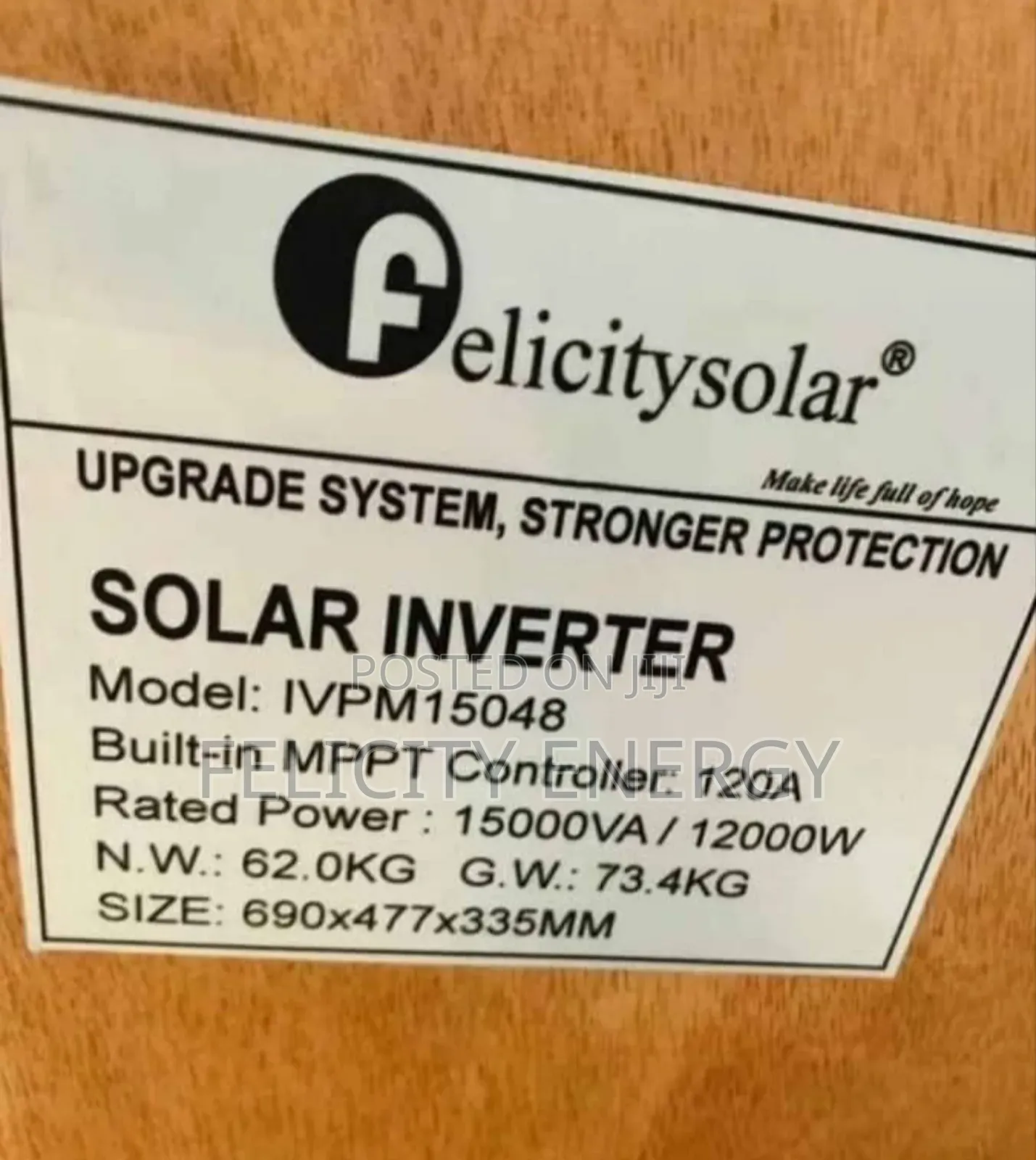 Felicity Inverter 15kva 48v