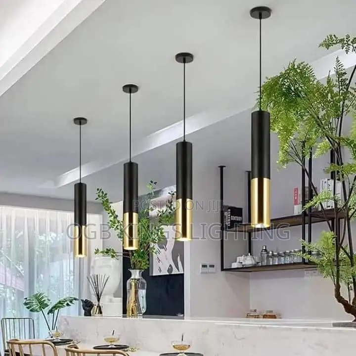Modern Ceiling Lamp Wire Chandelier Cylindrical Long Tube Chandelier