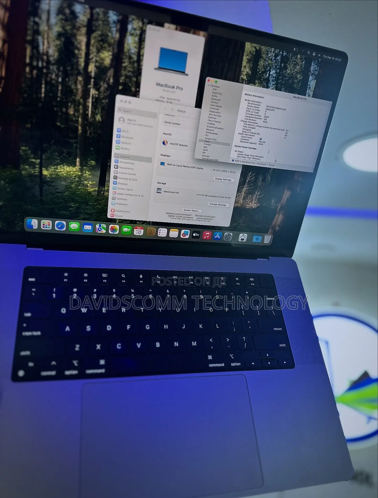 Laptop Apple MacBook Pro 2021 M1 16GB Apple M1 Pro SSD 512GB