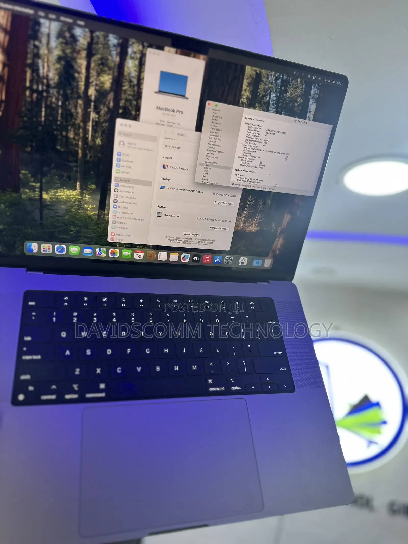 Laptop Apple MacBook Pro 2021 M1 16GB Apple M1 Pro SSD 512GB