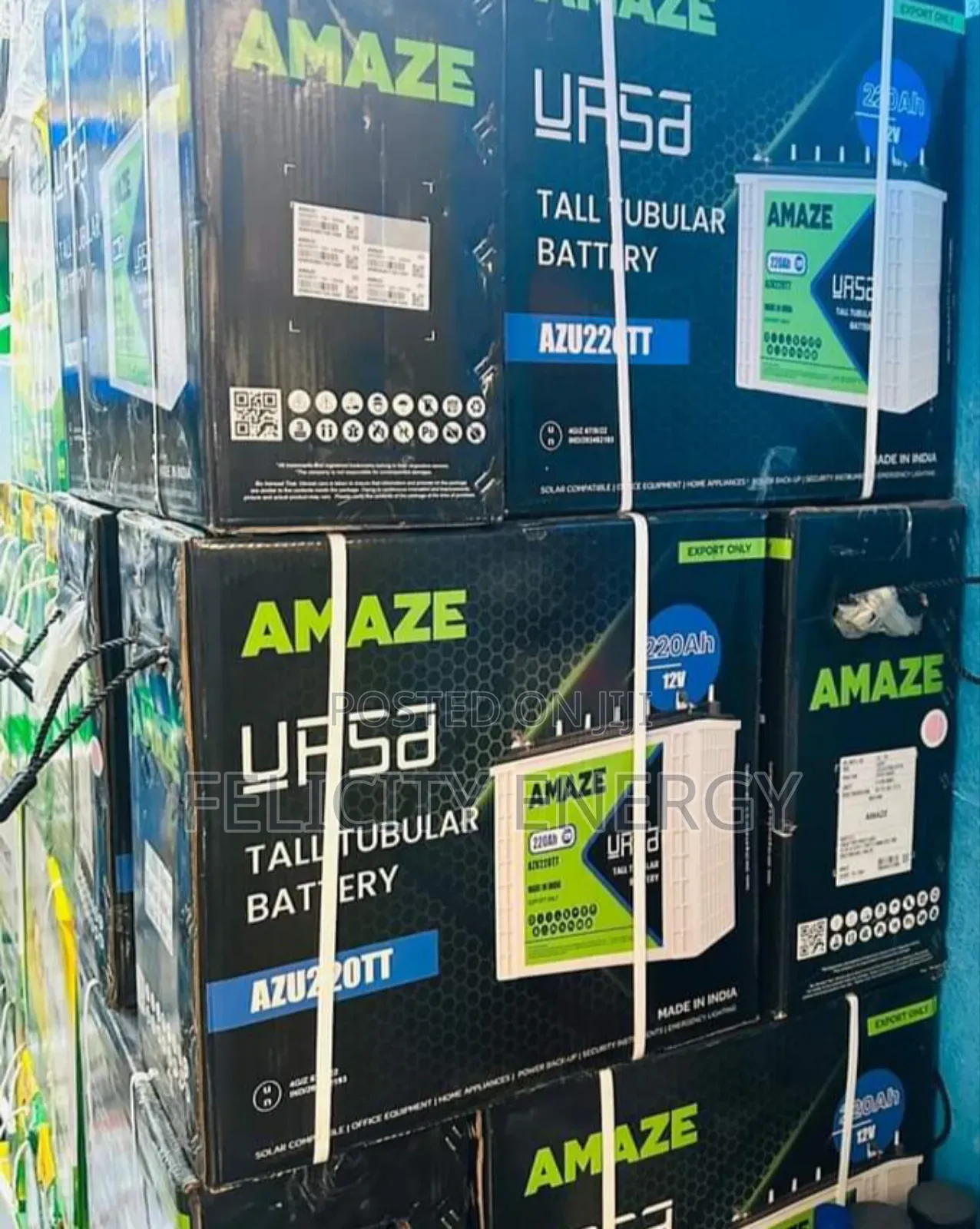 Amaze Tubular Battery 220ah 12v