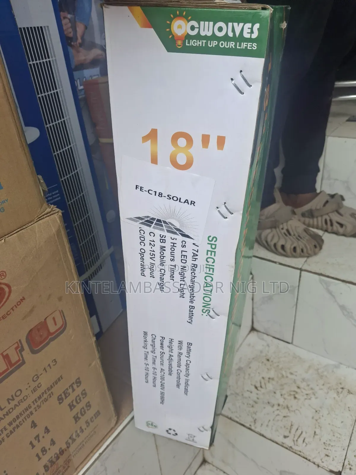 Ocwolves Rechargeable Fan - 18"