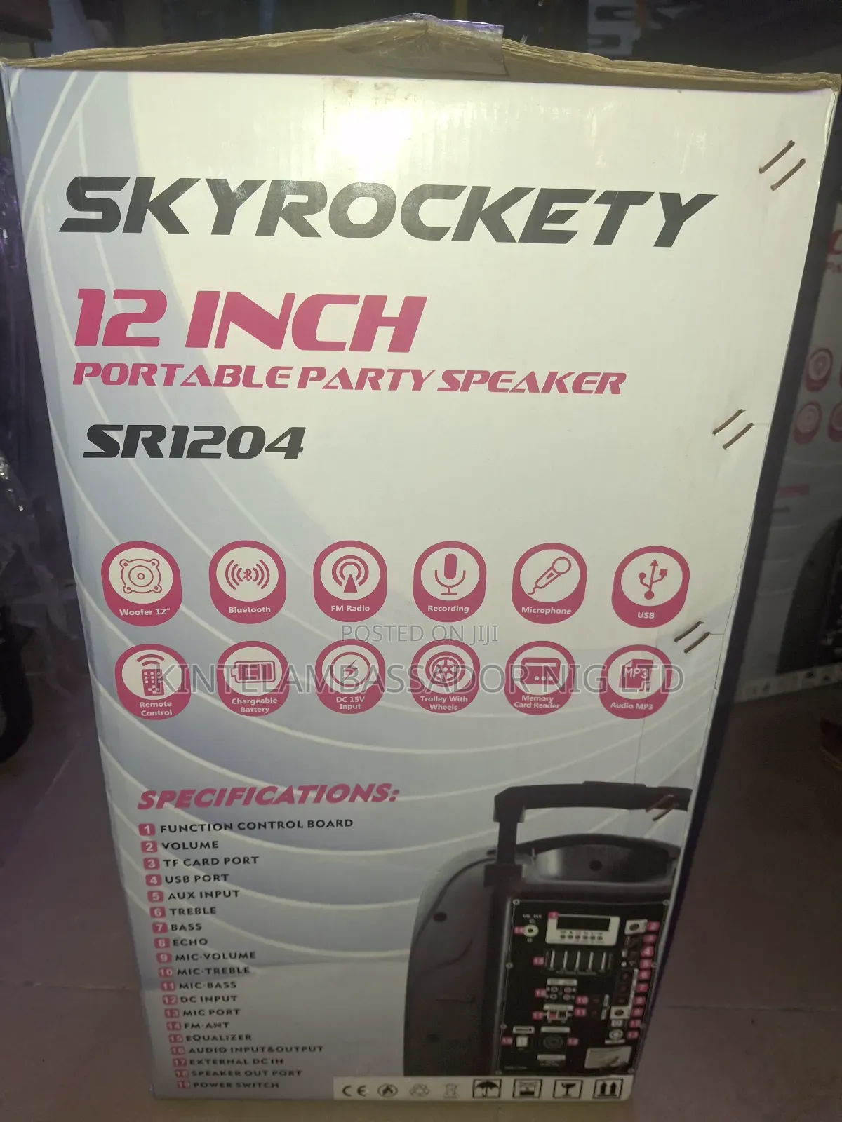 12 " Portable Party Speaker. Sky Rockety