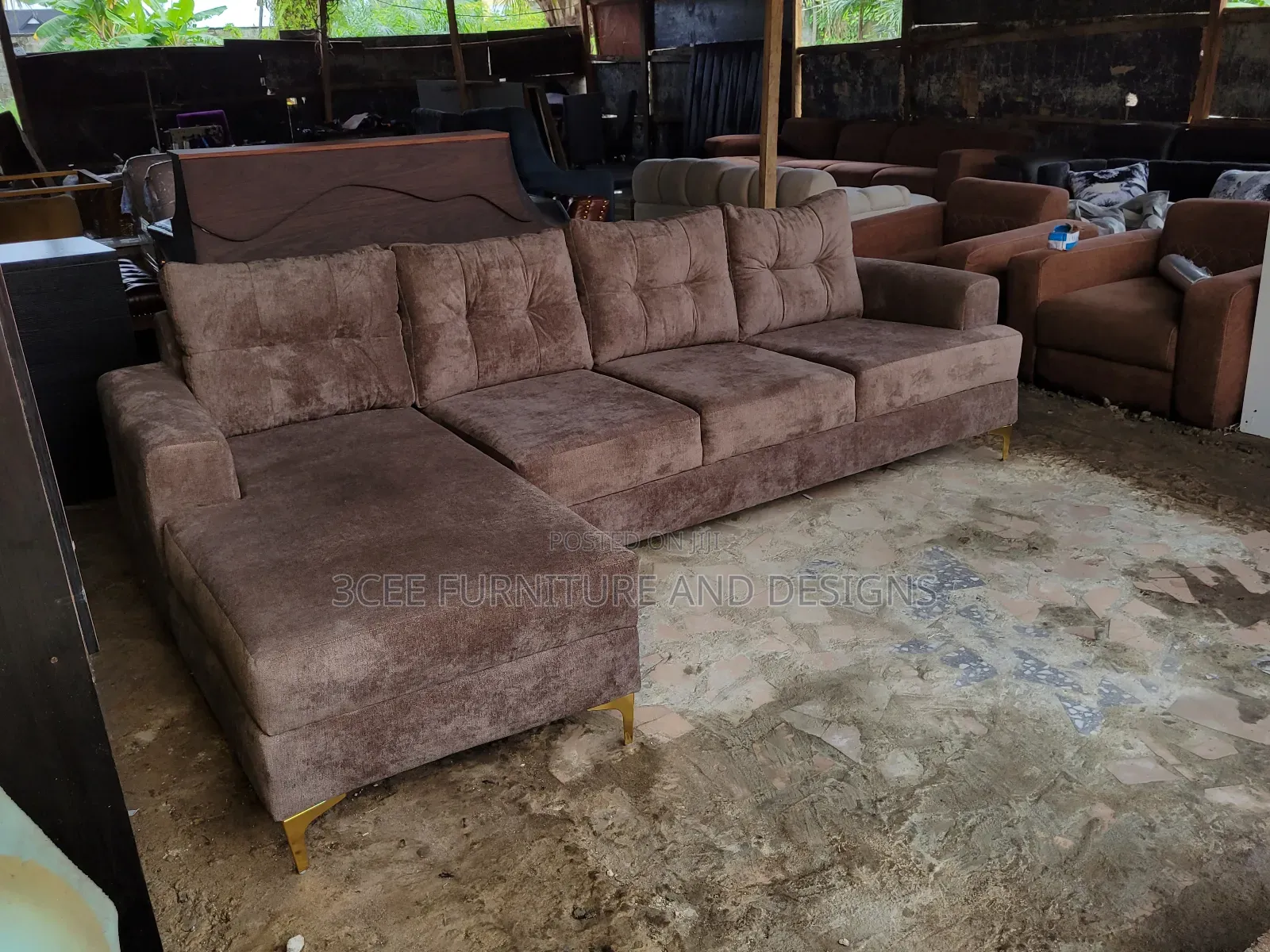 Brown Color Sectional Couch