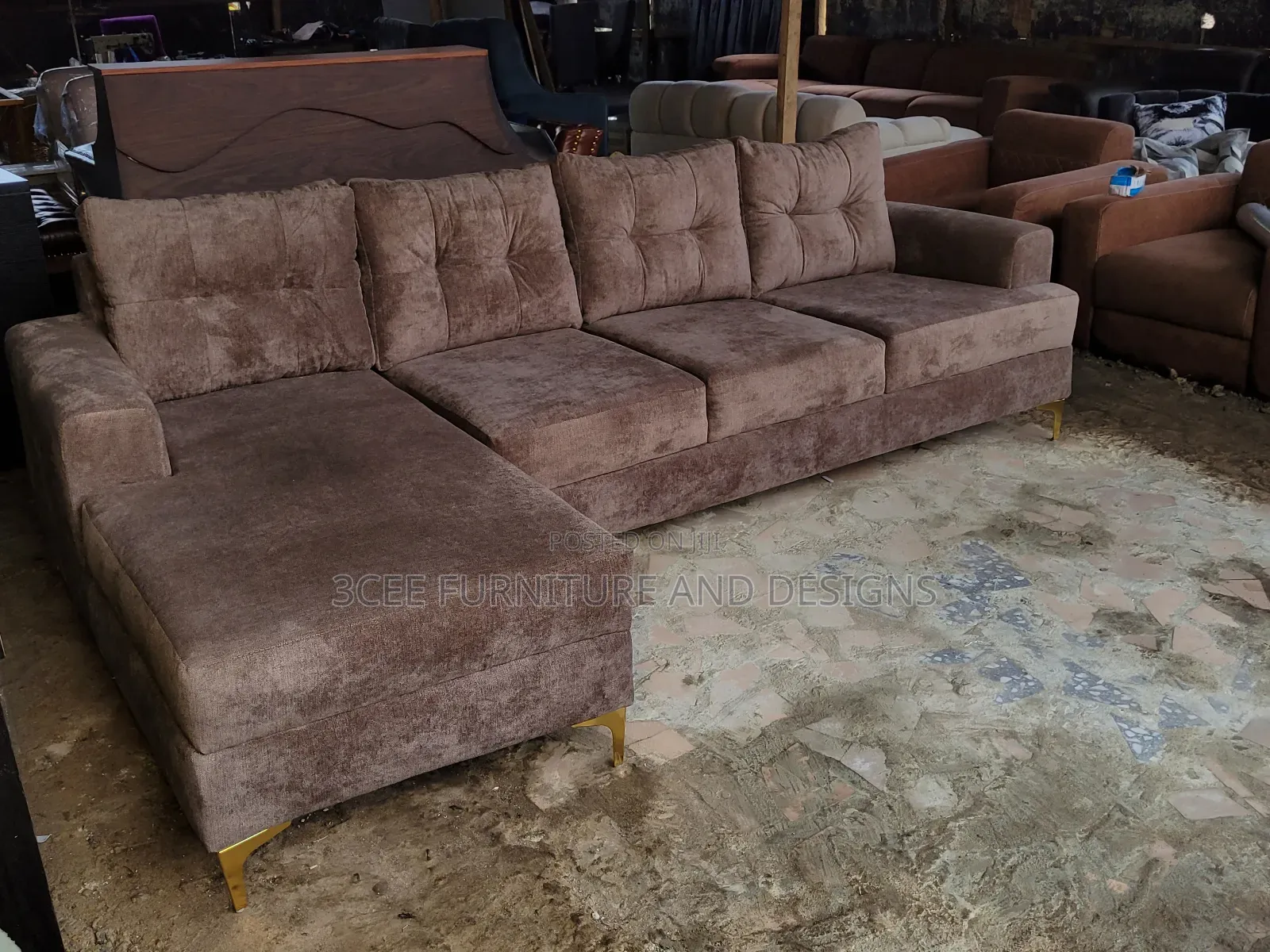 Brown Color Sectional Couch