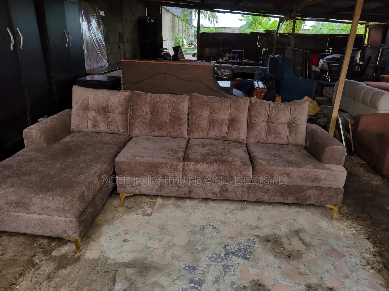 Brown Color Sectional Couch