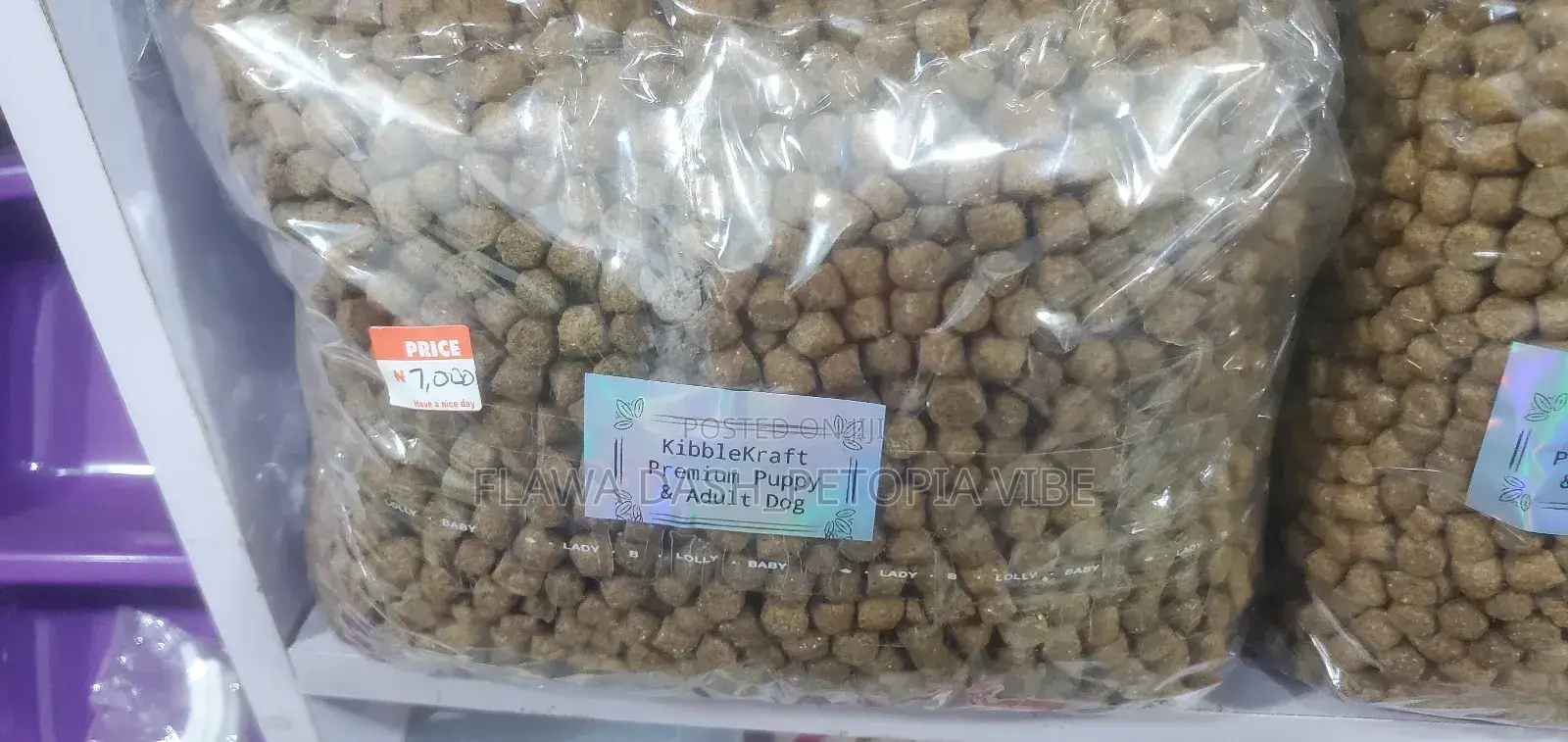 Kibblekraft Premium Dog Dry Crunchy Food 1kg Measurement