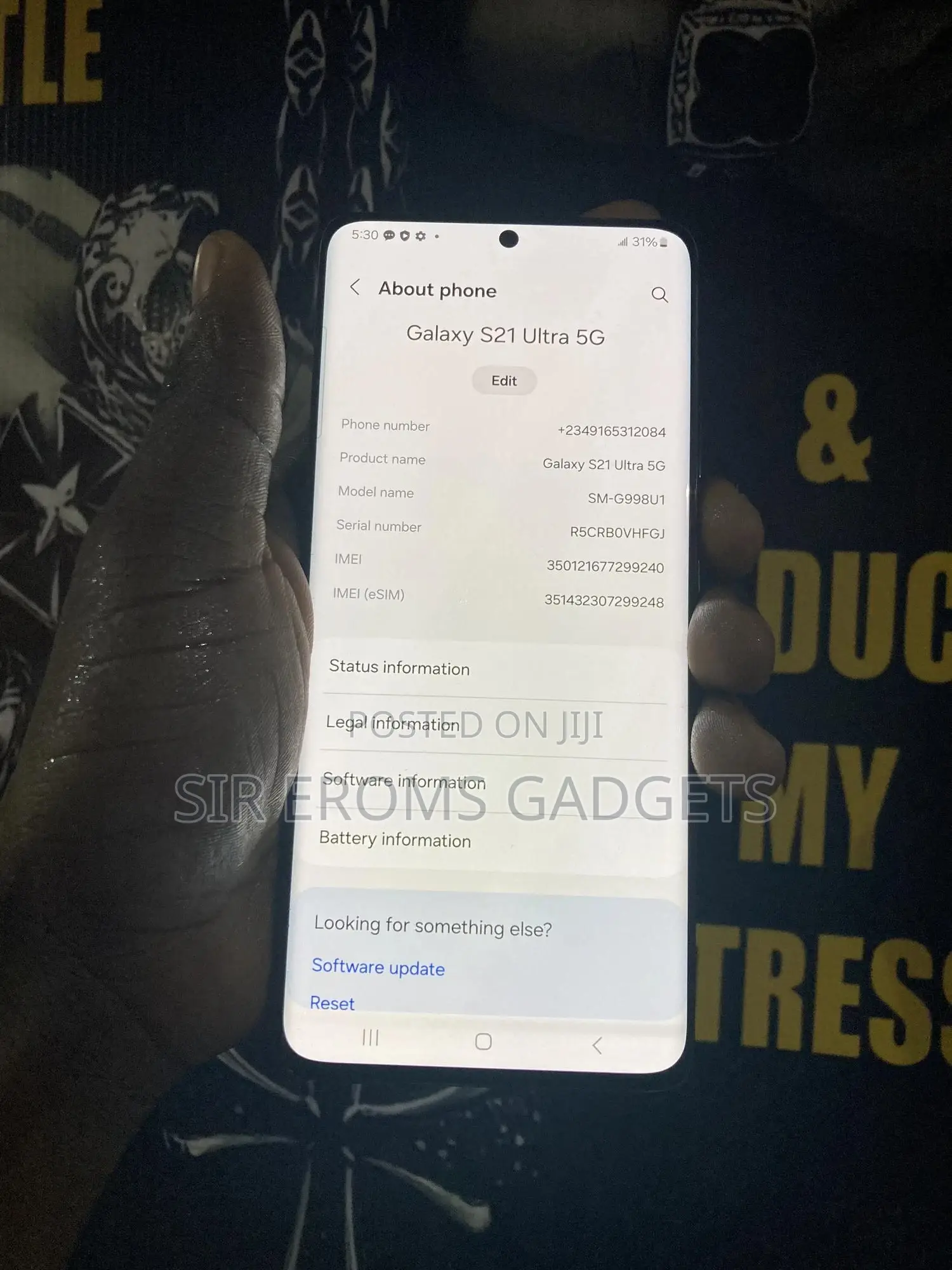 Samsung Galaxy S21 Ultra 5G 128 GB Black
