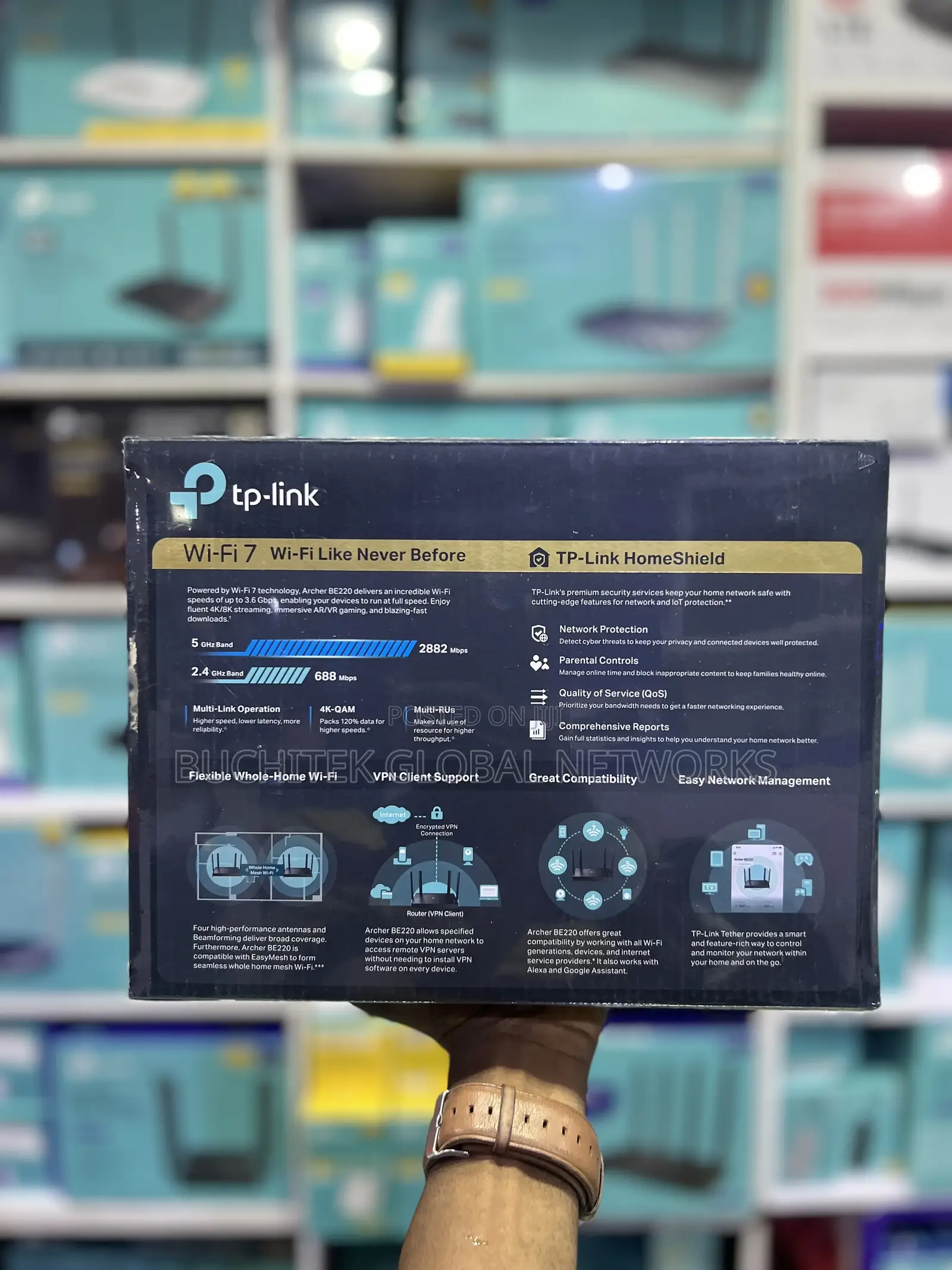 Tp-Link Archer Be220 | Be3600 Dual-Band Wi-Fi 7 Router